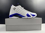 Jordan 14 Retro White Hyper Royal  487471-104 - 2