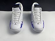 Jordan 14 Retro White Hyper Royal  487471-104 - 6