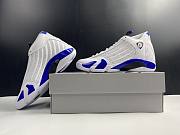 Jordan 14 Retro White Hyper Royal  487471-104 - 3