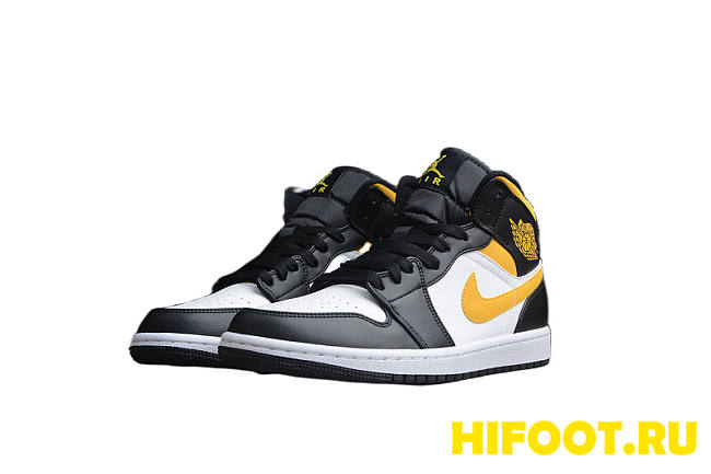 Jordan 1 Mid White Pollen Black  554724-177 - 1