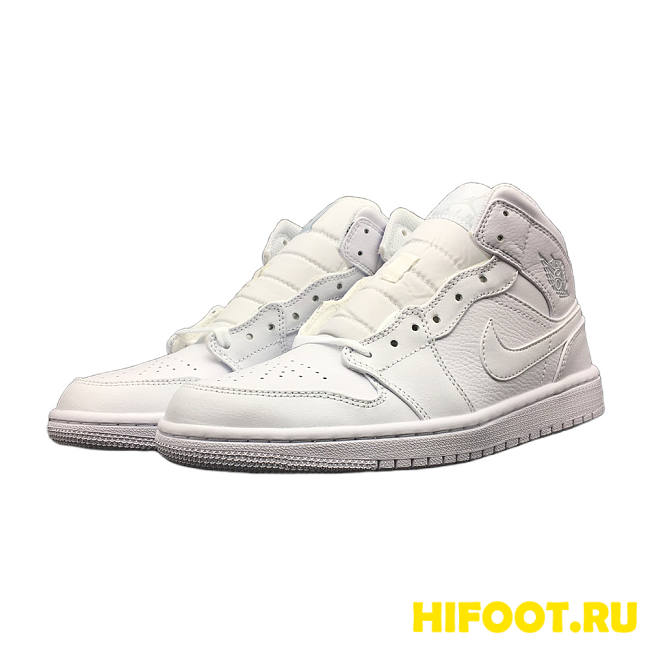 Nike Air Jordan 1 Mid Triple White (2018) 554724-109 - 1