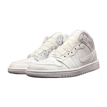 Nike Air Jordan 1 Mid Triple White (2018) 554724-109