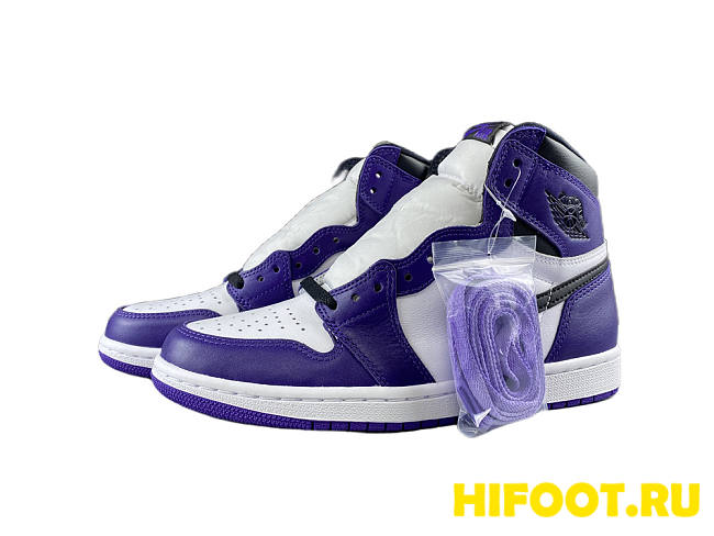 Air Jordan 1 AJ1 Court Purple White 555088-500 - 1