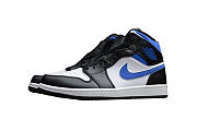 Jordan 1 Mid White Black Royal 554724-140 - 1