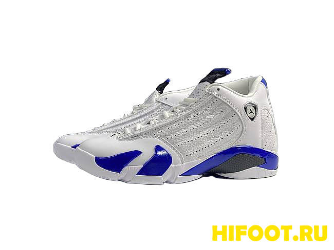 Jordan 14 Retro White Hyper Royal  487471-104 - 1