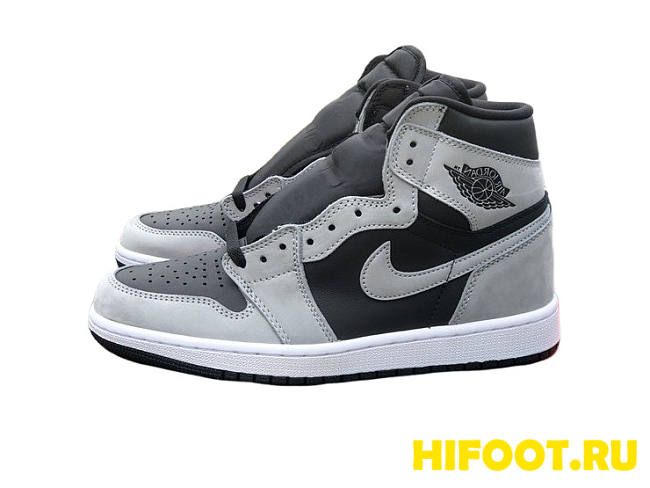 Jordan 1 Retro High Black White Light Smoke Grey 555088-035 - 1