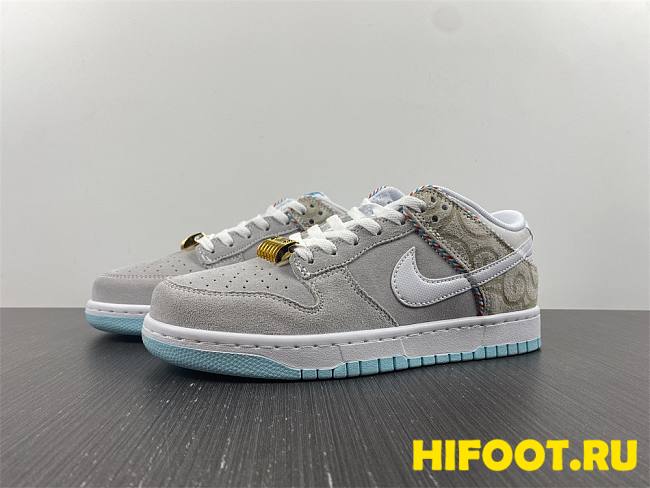 Nike Dunk Low SE Barber Shop Grey DH7614-500 - 1