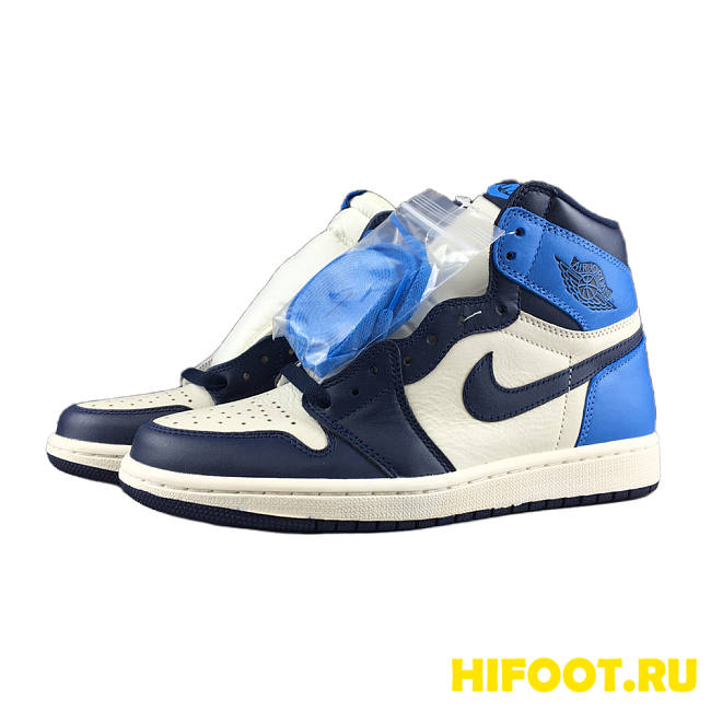 Jordan 1 Retro High Obsidian UNC 555088-140 - 1