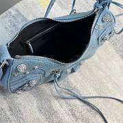 Ba1enc1aga Blue Le Cagole Denim Shoulder bag 33CM - 2