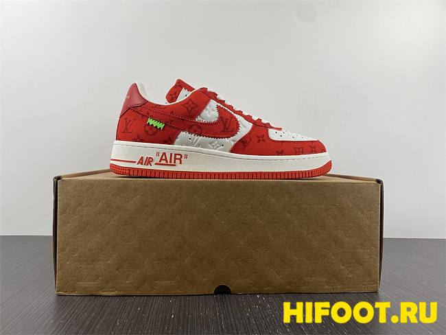 L0u1s Vu1tton Nike Air Force 1 Low red - 1