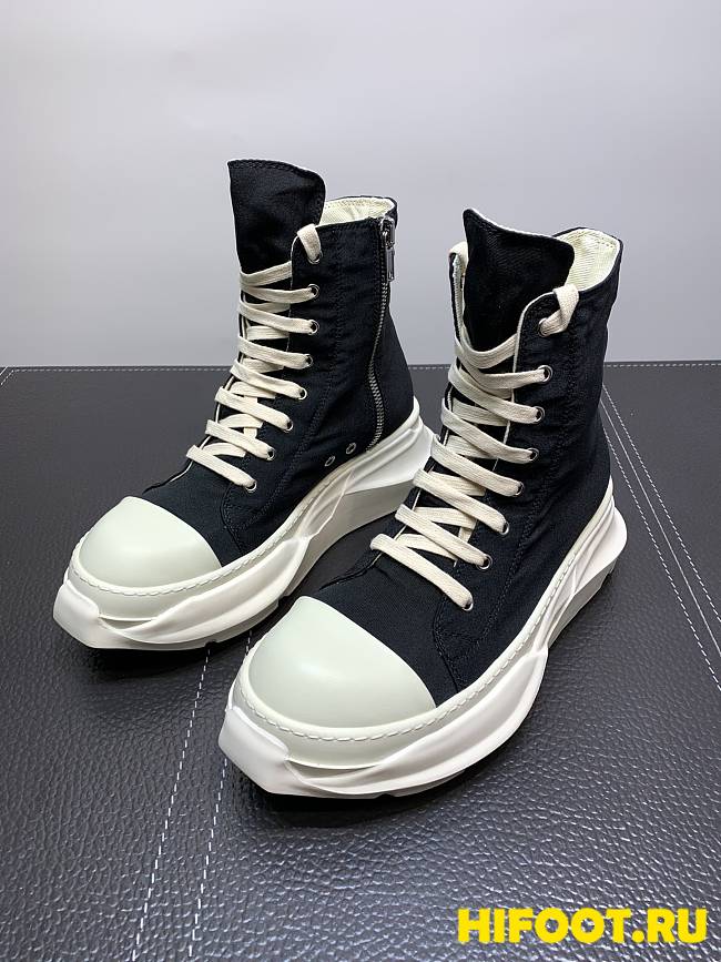 Rick Owens Abstract High Top Black Milk  - 1