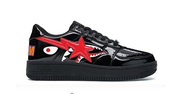 A Bathing Ape Bape Sta Low Shark Black  1H30-191-012-BLK