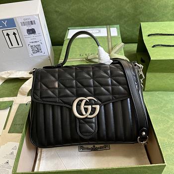 Gvcci GG Marmont small top handle bag 498110 27X19x10.5CM