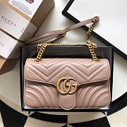 GvCCI GG Marmont small matelassé shoulder bag 443497 10W x 6H x 3D - 1