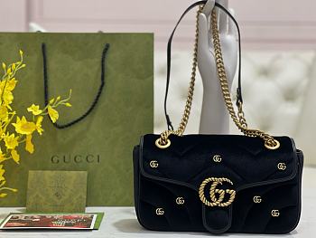 Gucci marmont bag black 26*15*7cm