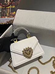 Dolce & Gabbana Devotion Envelope Top Handle Bag White 24CM - 1