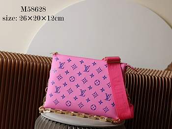 Louis Vuitton PM Pochette Coussin Pink and Blue 26x20x12cm