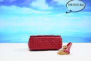 Dior Caro Bag Red 20cm 2024030501 - 4