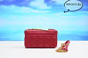 Dior Caro Bag Red 20cm 2024030501 - 5