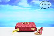 Dior Caro Bag Red 20cm 2024030501 - 6