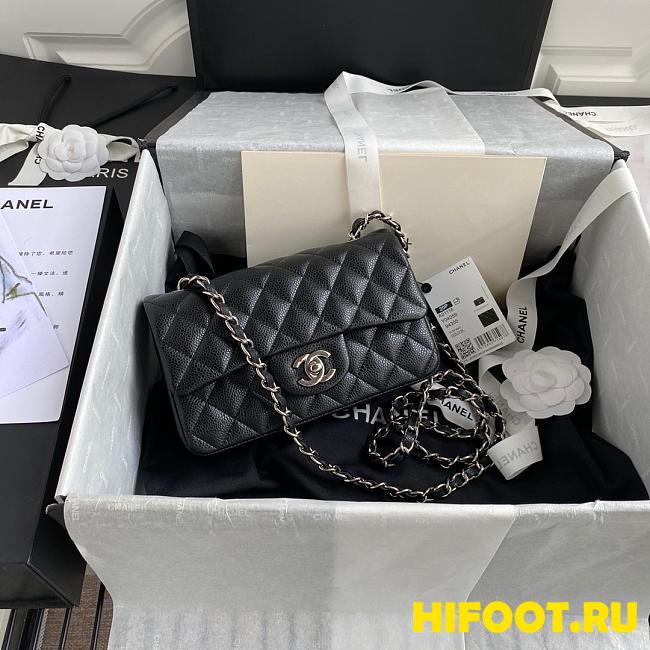 Chanel CF black sliver calfskin 20CM  - 1