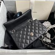 Chanel CF black sliver calfskin 20CM  - 5