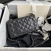 Chanel CF black sliver calfskin 20CM  - 4