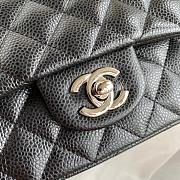 Chanel CF black sliver calfskin 20CM  - 3