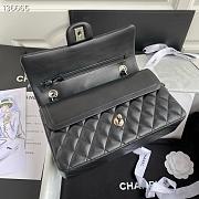 Chanel classic flap bag black silver lambskin 25CM  - 4