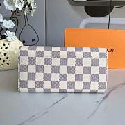 LV Louis Vuitton Damier Azur Canvas N63208 Sarah Wallet  - 6