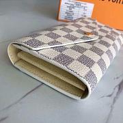 LV Louis Vuitton Damier Azur Canvas N63208 Sarah Wallet  - 5