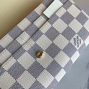 LV Louis Vuitton Damier Azur Canvas N63208 Sarah Wallet  - 2