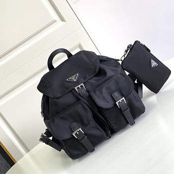 Prada Re-Nylon medium backpack- Black 32*30*15cm