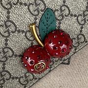 GUCCI GG SUPREME MINI BAG WITH CHERRIES 16.5CM - 4