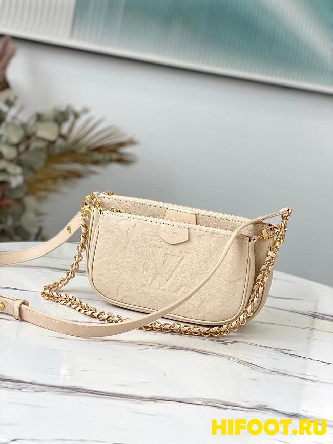 LV Monogram Empreinte Multi Pochette Accessoires Cream 23.5*13*4.5CM - 1