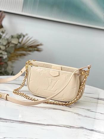 LV Monogram Empreinte Multi Pochette Accessoires Cream 23.5*13*4.5CM