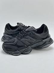 New Balance 9060 Triple Black Leather - 1