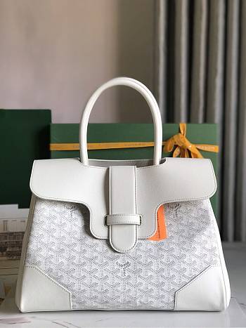 Goyard tote bag 34*25*16cm white 2024071002