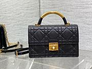 Dior Medium Dior Ange Bag  Black Macrocannage Calfskin 25CM  - 1