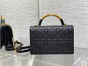 Dior Medium Dior Ange Bag  Black Macrocannage Calfskin 25CM  - 3