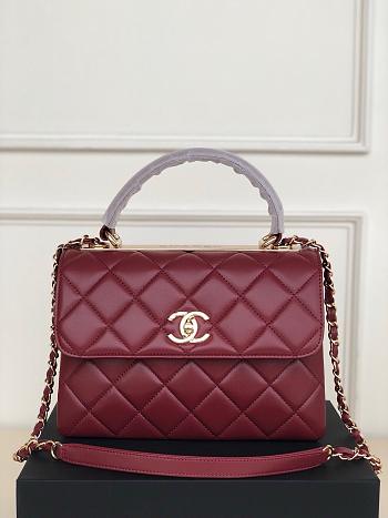 Chanel FLAP BAG WITH TOP HANDLE 92236 25CM