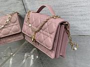 DIOR My Dior Mini Bag Antique Pink Cannage Lambskin 21*11*5CM - 5