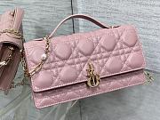 DIOR My Dior Mini Bag Antique Pink Cannage Lambskin 21*11*5CM - 2