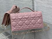 DIOR My Dior Mini Bag Antique Pink Cannage Lambskin 21*11*5CM - 3