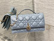 DIOR My Dior Mini Bag Cloud Blue Cannage Lambskin 21*11*5CM  - 1