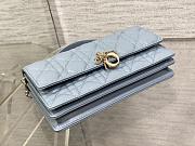 DIOR My Dior Mini Bag Cloud Blue Cannage Lambskin 21*11*5CM  - 5