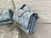 DIOR My Dior Mini Bag Cloud Blue Cannage Lambskin 21*11*5CM  - 4