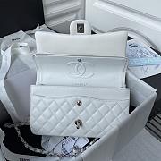 Chanel classic flap white sliver lambskin 25CM - 4