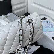 Chanel classic flap white sliver lambskin 25CM - 3