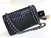 Chanel classic flap black sliver lambskin 25CM 2024082002 - 5